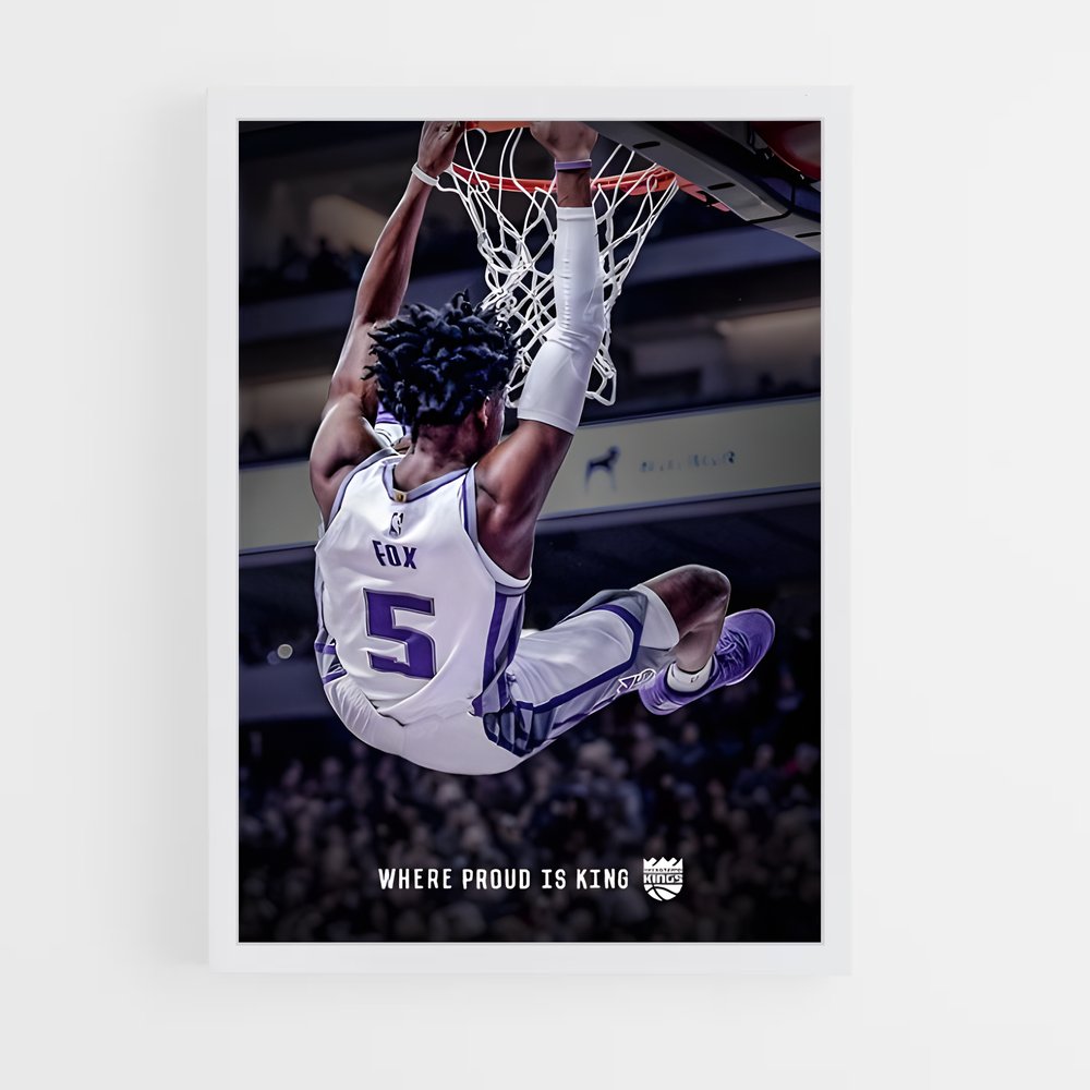 Poster Dunk de De'Aaron – affiche Basketball (vue 3)